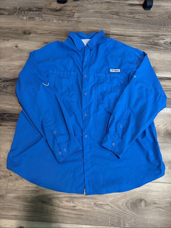 Columbia Other - Columbia Men's Royal Blue Lightweight Button-Front Shirt Jacket